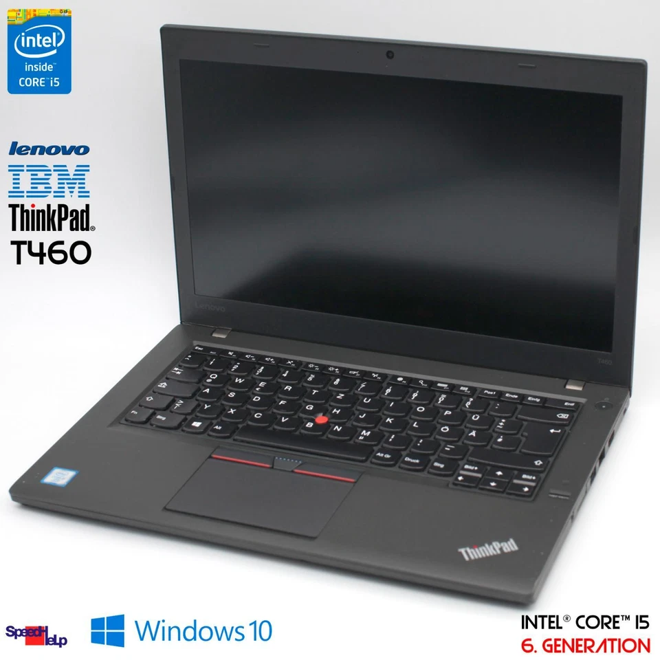 Notebook IBM Lenovo ThinkPad T460 Intel I5 Laptop 240GB SSD 8GB DDR3 Windows 10 - Image 1 of 4