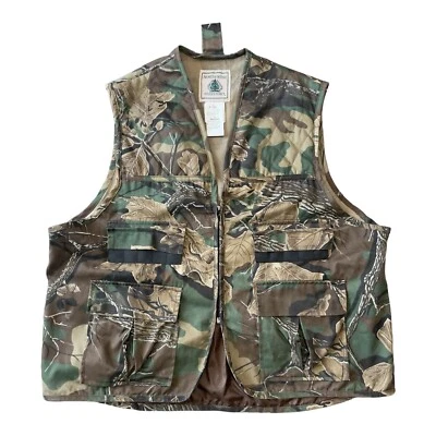 Vtg Northwest Territory Hunting Vest Game Bag Back Camouflage Woodland Mens Lrg - Image 1 of 4