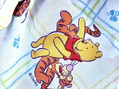 Vintage Disney Winnie the Pooh And Tigger Twin Size Flat Sheet - Image 1 of 4