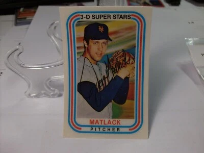 1976 Kellogg's 3-D Super Stars #49b - Jon Matlack COR - New York Mets 76-041 - Image 1 of 2