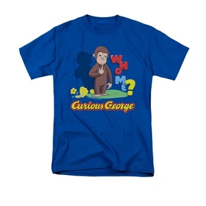 CURIOUS GEORGE WHO ME? Licensed Adult Men's Graphic Tee Shirt SM-5XL - Picture 1 of 2