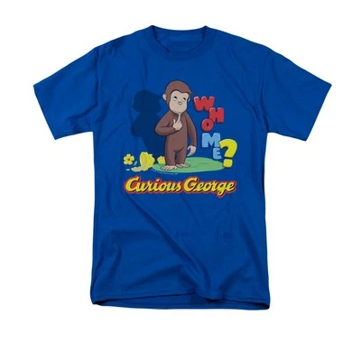 CURIOSO GEORGE WHO ME? Camiseta gráfica con licencia para hombre adulto SM-5XL Foto 1 de 2