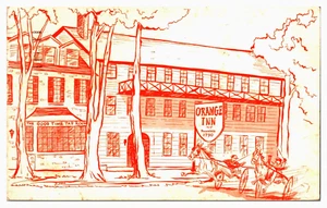 Postcard NY New York Goshen Orange Inn Dining Room Cocktail Lounge Posted 1965 - Picture 1 of 2