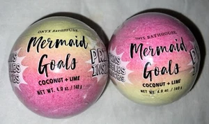 Onyx Badehaus Set / 2 Badebomben Meerjungfrau Preis innen Badebombe Kokosnuss + Limette Neu - Bild 1 von 24