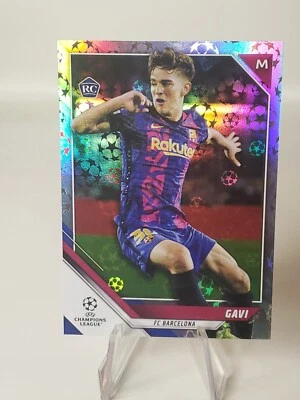 Gavi Starball Foil  Rookie 2021-22 Topps UEFA Champions League RC  - Image 1 of 2