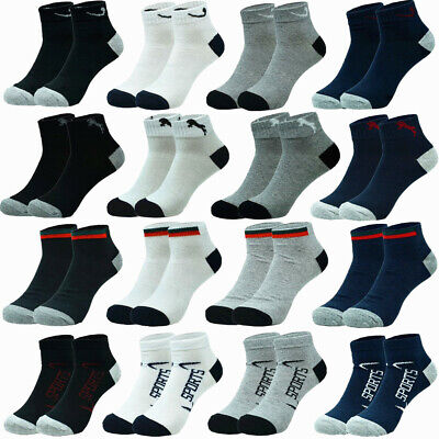 Mens 3-12 Pairs Cotton Sports Comfort Ankle/Quarter Crew Low Cut Socks Size 9-13 • 12.99$