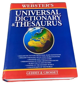 Libro de tesauro diccionario universal Websters tapa dura Geddes Grosset Puffy 2008 - Imagen 1 de 11