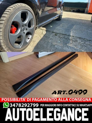 0499 VW POLO 6R 6C 09-17 SPOILER MINIGONNE LATERALI ABS LOOK SPORTIVO ABS - Immagine 1 di 4