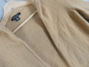 Saks Fifth Avenue 100% Cashmere Tan Hooded Cardigan Sweater Women's XS - Picture 1 of 7