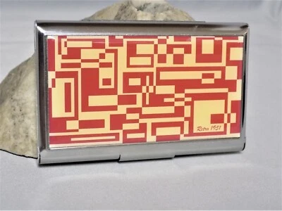 RETRO 51 STYLISH RETRO 1951 ART DECO DESIGN BUSINESS CARD CASE POLISHED CHROME FINISH NOS