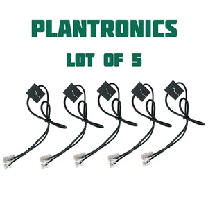 Lot of 5 Plantronics Telephone Interface Cable Connects for telephone / Base - Picture 1 of 6