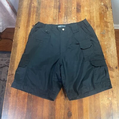 5 11 Pantalones Cortos Tácticos Para Hombre 32 Negro Carga Ropa de Trabajo Aire Libre Informal LEER Foto 1 de 4