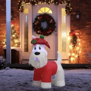 Holiday Decor Christmas Inflatable Outdoor 3.5-Ft LED Plaid Scottie Dog 5967909 - Picture 1 of 9