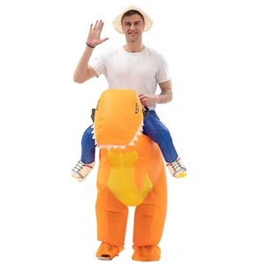 Costume dinosauro gonfiabile dinosauro adulto o bambino divertente cosplay gonfiabile mascotte tuta - Foto 1 di 11