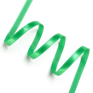 1/4 Inch 100 Yards Christmas Green Satin Ribbon Thin Solid Color Satin Ribbon... - Picture 1 of 7