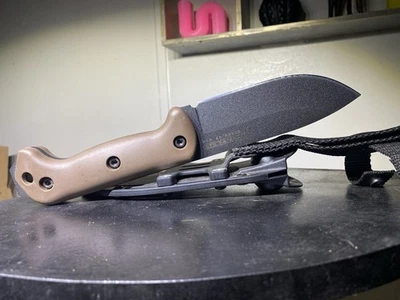 KaBar BK2 Becker Campanion con funda HECHO EN EE. UU. FDE Coyote Foto 1 de 4
