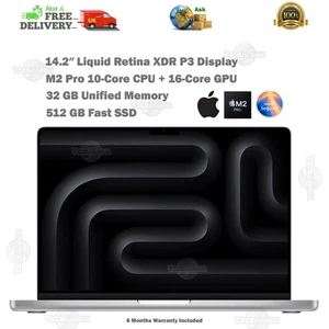 Apple MacBook Pro 14,2 cala w XDR P3 M2 Pro 32GB Unified RAM 512GB SSD Szybki laptop - Zdjęcie 1 z 24
