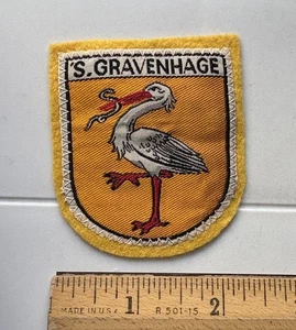 s'Gravenhage The Hague Coat of Arms Crest Holland Netherlands Woven Felt Patch - Picture 1 of 3