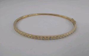 Brazalete brazalete Ross Simons 925 Vermeil con acento de diamantes - Imagen 1 de 5