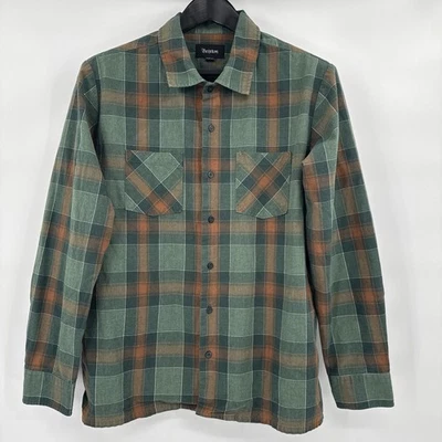 Camisa a Cuadros Brixton Para Hombres Mediana Abotonada Manga Larga Informal Preppy Exterior Foto 1 de 4