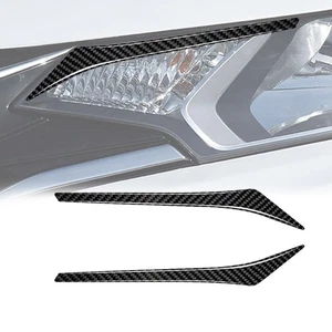 Borde de párpados de cejas faros delanteros de fibra de carbono para Honda Fit Jazz 2014-2018 - Imagen 1 de 5