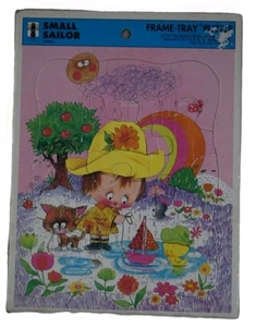 Vintage Rainbow Works Small Sailor 12 Piece Frame-Tray Puzzle 1974 - Picture 1 of 2