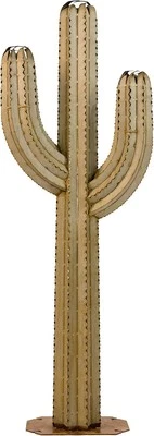 Desert Steel Saguaro Cactus Torch - (Small - 21”W x 60”H x 5&apos;, Verdigris  - Image 1 of 4