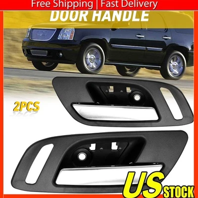 Manija de puerta interior para Chevrolet Avalanche 2007-2013 delantera negra con cromo Foto 1 de 4