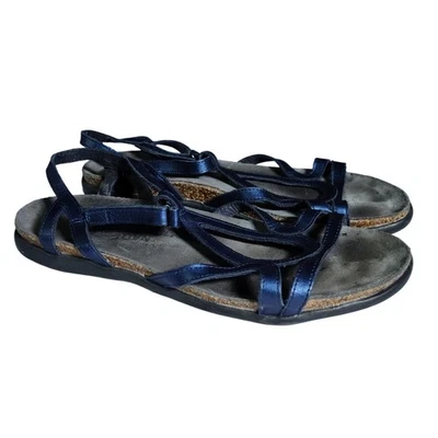 Сандалии женские Naot Dorith размер США 8–8,8 ЕС 39 синие с ремешками кожа комфортные - Изображение 1 из 4