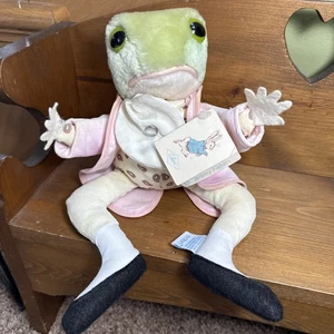 Mr. Jeremy Fisher 12” Plush Stuffed Frog, Beatrix Potter Peter Rabbit, Eden Toys - Picture 1 of 9