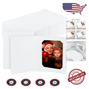 Personalized 100-Pack Photo Frame Cards - Perfect for Gifts & Home Decor - Picture 1 of 9