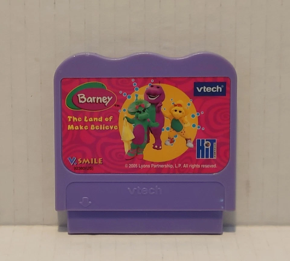 Sistema de aprendizaje VTech VSmile Barney Land of Make Believe juego probado y funciona bien Foto 1 de 2
