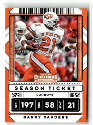 2020 Panini Contenders Draft Picks #9 Barry Sanders - Image 1 of 2