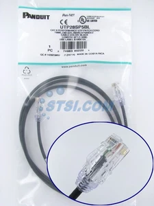 Panduit UTP28SP5BL Cat6 28 AWG Network Patch Cable/Cord, 5 Ft Black NEW ~STSI - Picture 1 of 5