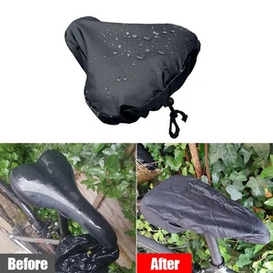 1Pc Waterproof Bike Seat Covers Outdoor Road Saddle Rain Cover with Drawstring - Picture 1 of 12