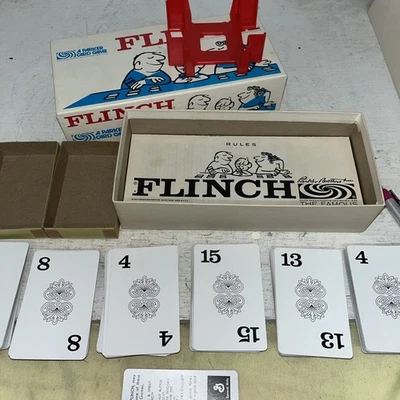 Vintage 1963 Parker Brothers Flinch Card Game Complete 150 Cards, Trays & Rules - Image 1 of 4