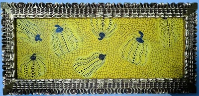 Yayoi Kusama (Handmade) Oil On Canvas Signed & Stamped Framed Painting, Vtg Art - Image 1 of 4