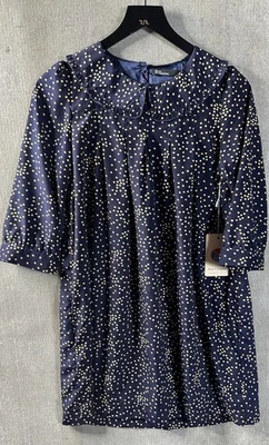 NWT Dear Creatures Dress S Navy Polka DOTs - Image 1 of 4
