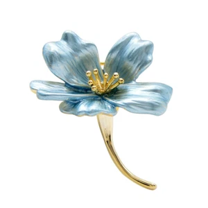 Enamel Small Flower Brooch For Women Copper Brooch Pin Vivid Cute Collar Badges - Picture 1 of 10