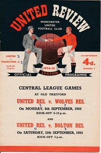 Manchester United v Charlton Athletic 1954/1955 - Football Programme - Picture 1 of 1