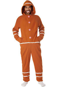 California Costume Gingerbread Jumpsuit Adult Unisex Outfit Christmas 5 sz Small