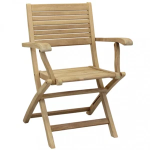 Poltrona da Giardino Pieghevole in Legno,Teak cm 42x60x85 - THOR - Foto 1 di 9
