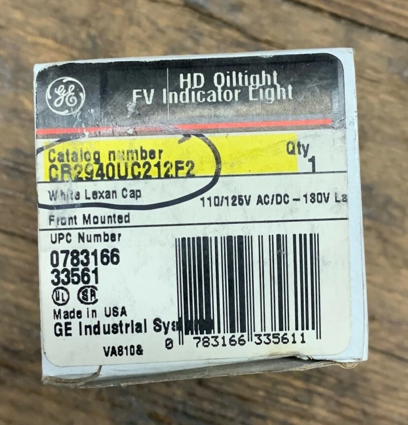 GENERAL ELECTRIC CR2940UC212F2 HD LUZ INDICADORA HERMÉTICA BLANCA NUEVA EN CAJA Foto 1 de 4