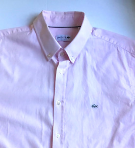 LACOSTE lovely pink dressy cotton shirt Sz 17