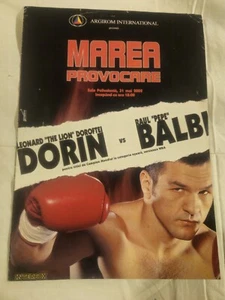 LEO DORIN VS RAUL BALBI OFFIZIELLES KAMPFPROGRAMM - Bild 1 von 3