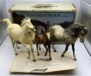 Vintage Breyer Andalusian Family, Classic Set w/ Original Box & Papers No. 3060 - Picture 1 of 22