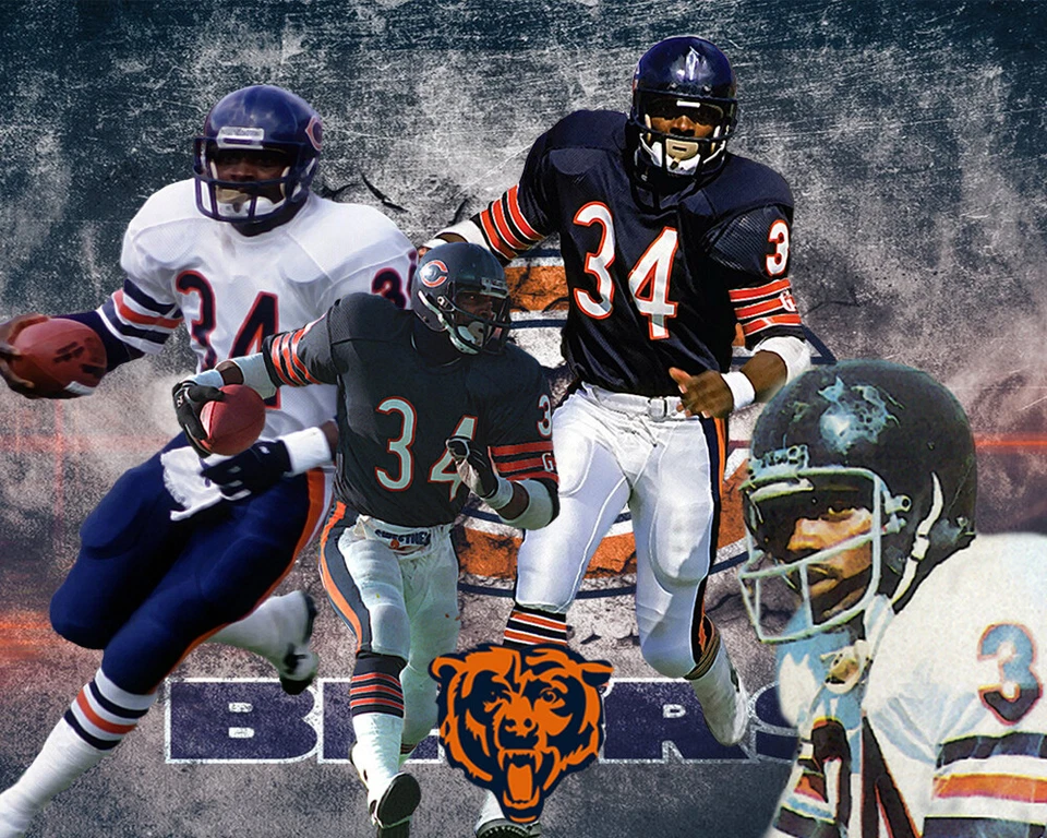 Impresión litográfica de los Chicago Bears de Walter Payton "Sweetness" Foto 1 de 1