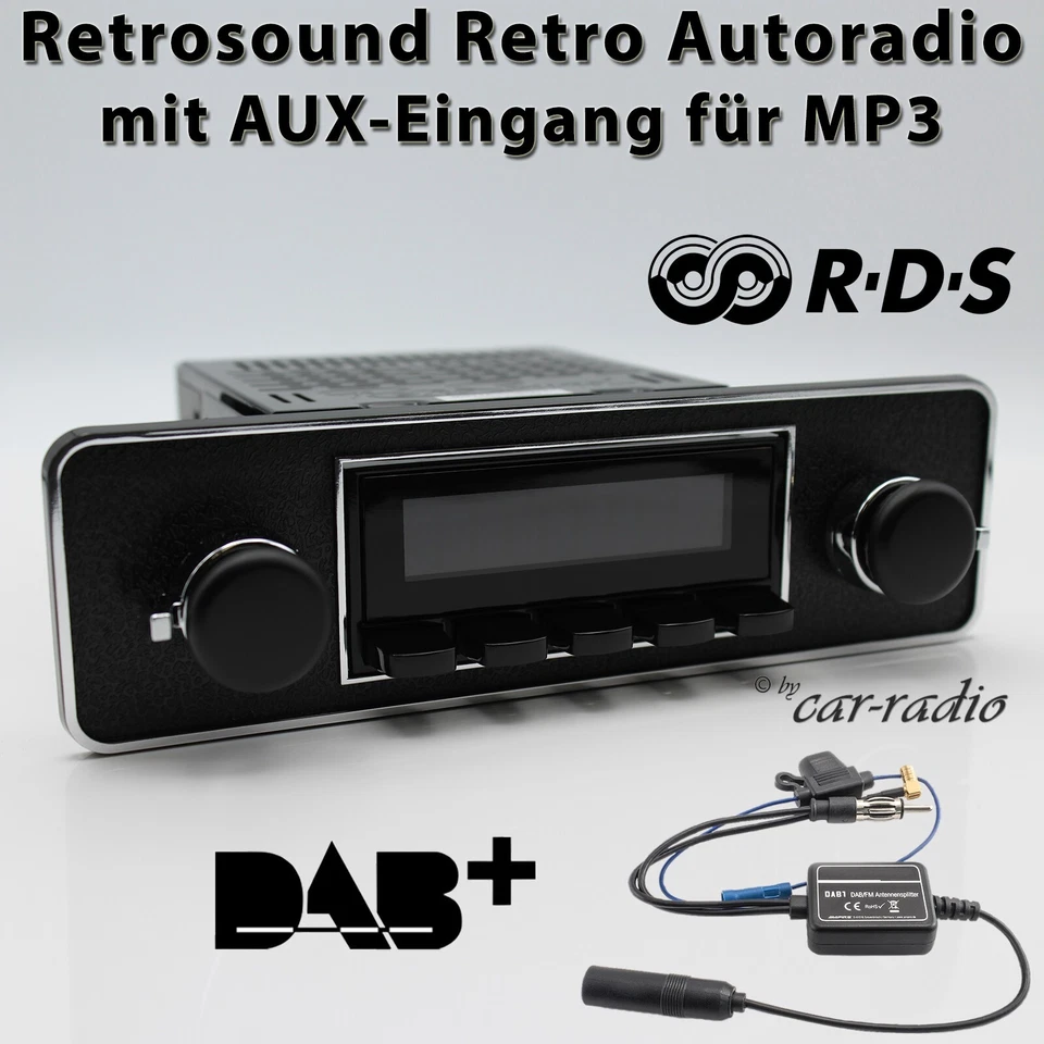 Retrosound Motor-1DAB TRIM-B DAB Retro Autoradio AUX MP3 Komplettset 502B080040 - Bild 1 von 4