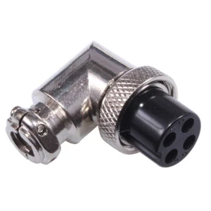 4-Pôles Connecteur Mâle Coudée 90° pour Microphone CB Ham Radio 4-Pin Fiche - Zdjęcie 1 z 1