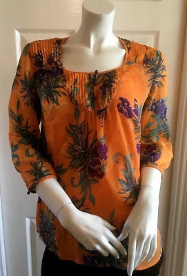 Marks & Spencer Sheer Floral Top with Camisole UK 10 - Image 1 of 3